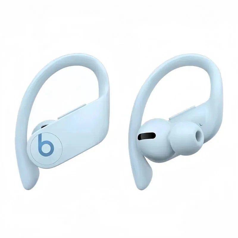 Beats Headphones Powerbeats Pro true wireless ear-hook earbuds — Light Blue [Hot Sale】