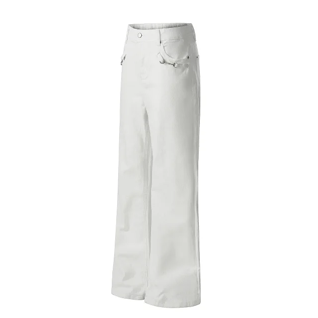 Unbranded Jeans K5621 bootcut with metal horsebit pocket details product detail image 5