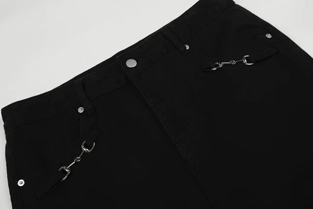 Unbranded Jeans K5621 bootcut with metal horsebit pocket details product detail image 12