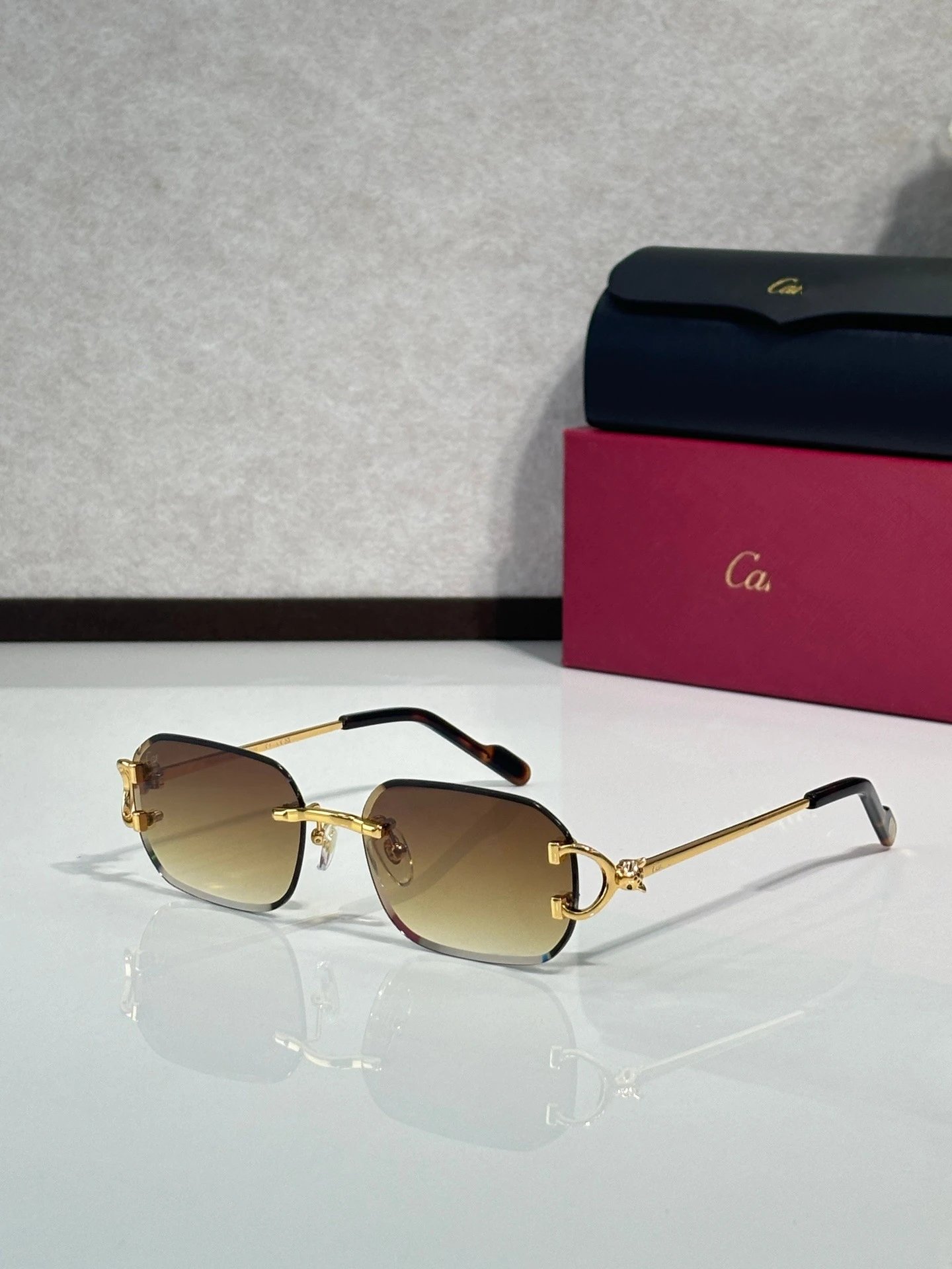 Cartier Eyewear CT0759S Rimless Square Sunglasses — 6