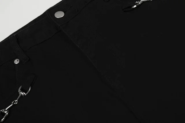Unbranded Jeans K5621 bootcut with metal horsebit pocket details product detail image 14