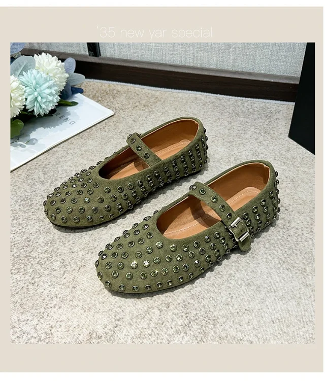 Alaïa Casual Shoes Studded Buckle Mary Jane Flats product detail image 29