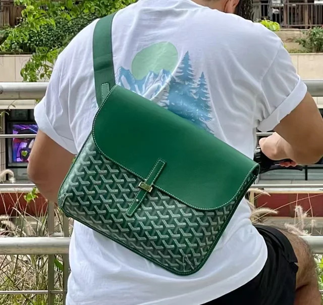 Goyard Crossbody Bags Flap Messenger Bag with Chevron Pattern product detail image 15