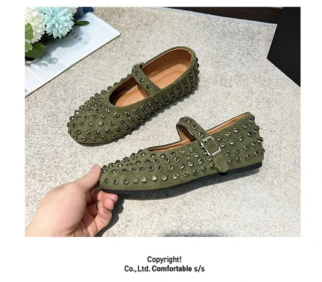 Alaïa Casual Shoes Studded Buckle Mary Jane Flats product detail image 30