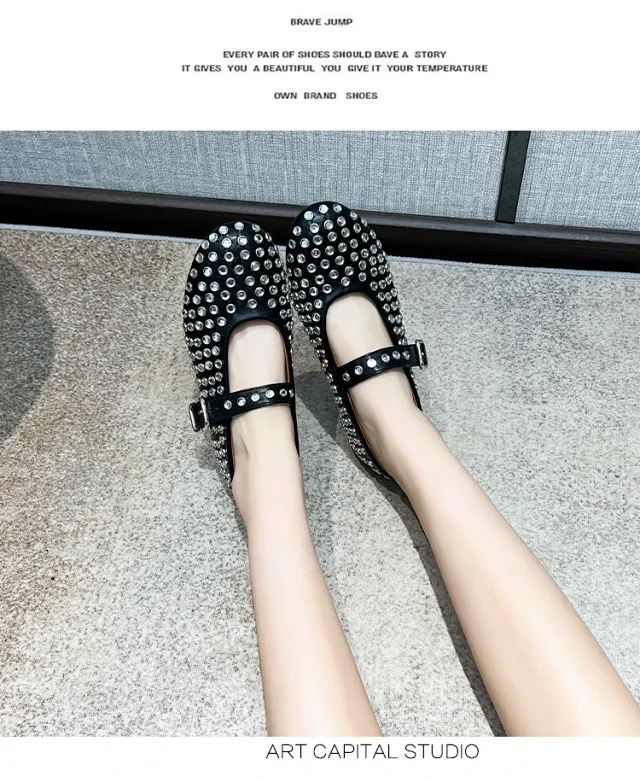 Alaïa Casual Shoes Studded Buckle Mary Jane Flats product detail image 10