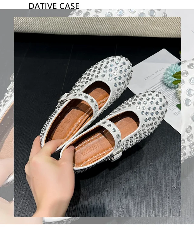 Alaïa Casual Shoes Studded Buckle Mary Jane Flats product detail image 23