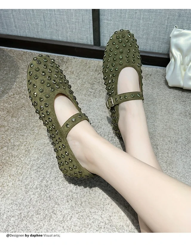 Alaïa Casual Shoes Studded Buckle Mary Jane Flats product detail image 27