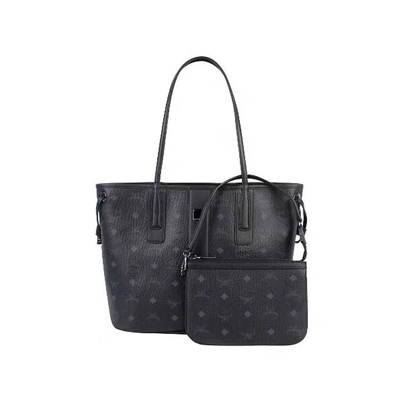MCM Handbags Visetos tote with detachable pouch — Highest version black