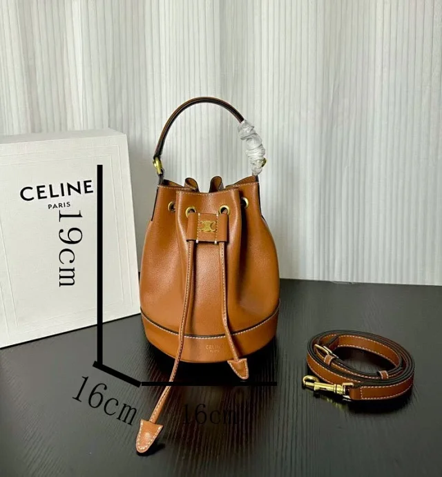 Celine Handbags Triomphe Logo Bucket Bag product detail image 1