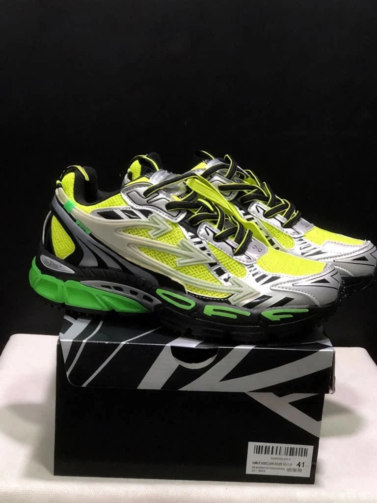 Off-White Sneakers Torre chunky mesh — Silver black green