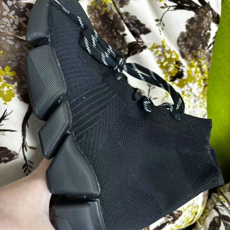 Balenciaga Sneakers High-Top Knit Sock with Chunky Segmented Sole image 4