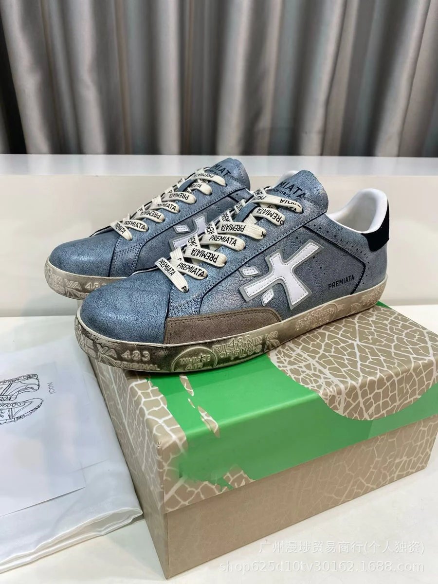 Premiata Sneakers Low-Top Lace-Up with Contrast Logo Appliqué — Figure 20