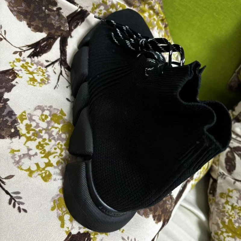 Balenciaga Sneakers High-Top Knit Sock with Chunky Segmented Sole image 3