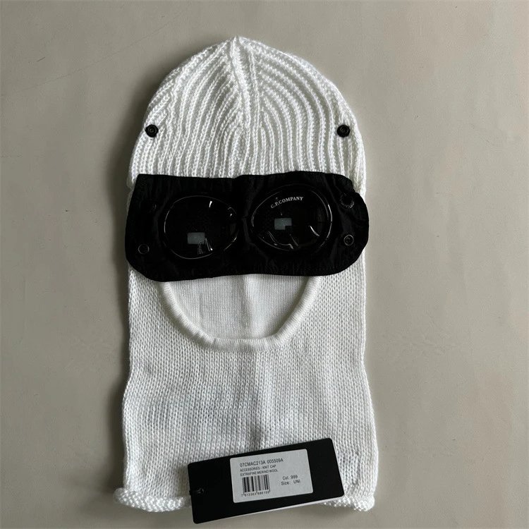 C.P. Company Hats Ribbed knit beanie with integrated goggles image 1