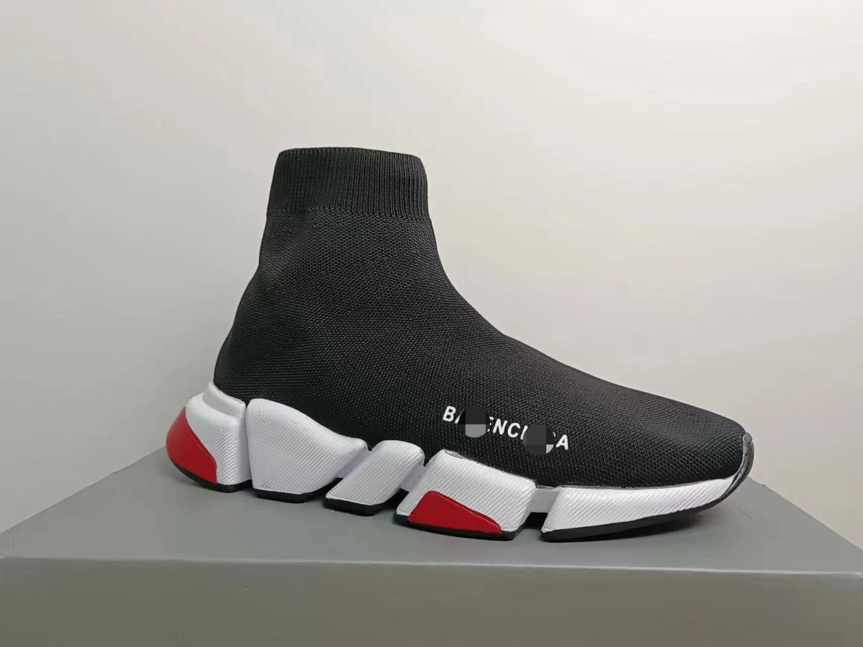 Balenciaga Sneakers High-Top Knit Sock with Chunky Segmented Sole — 12