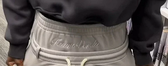 Palm Angels Trousers Double-waistband wide-leg sweatpants with star embroidery product detail image 14
