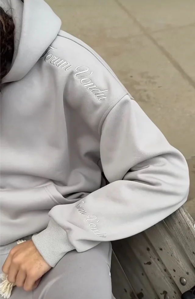 Palm Angels Trousers Double-waistband wide-leg sweatpants with star embroidery product detail image 17