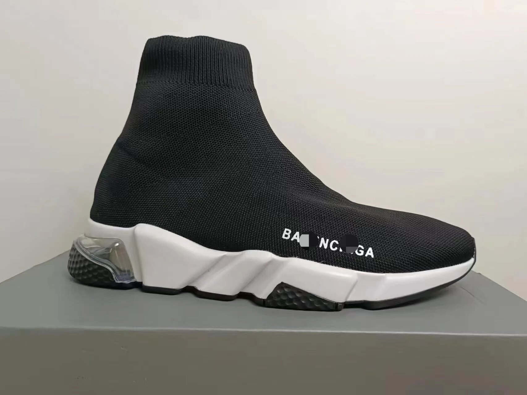 Balenciaga Sneakers High-Top Knit Sock with Chunky Segmented Sole — 5