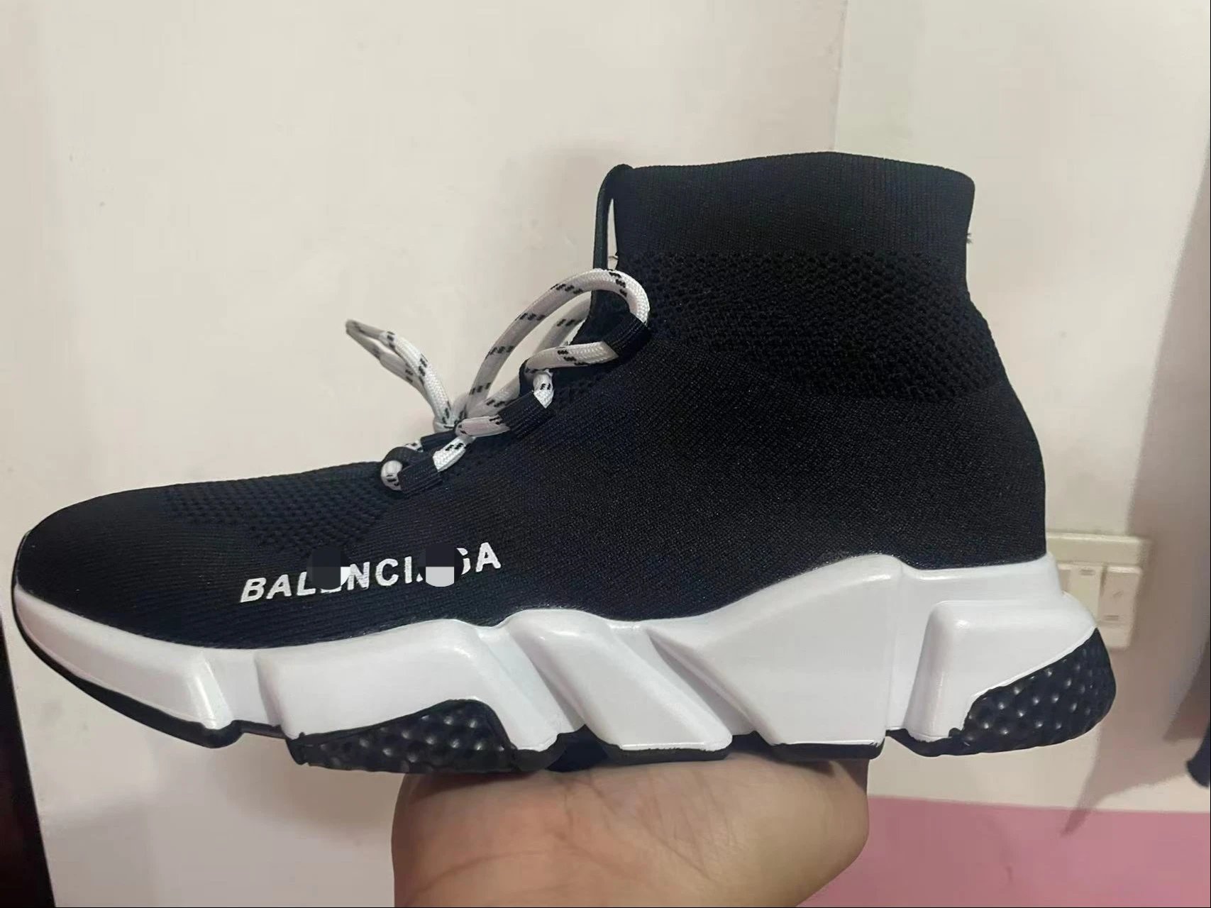 Balenciaga Sneakers High-Top Knit Sock with Chunky Segmented Sole — 17