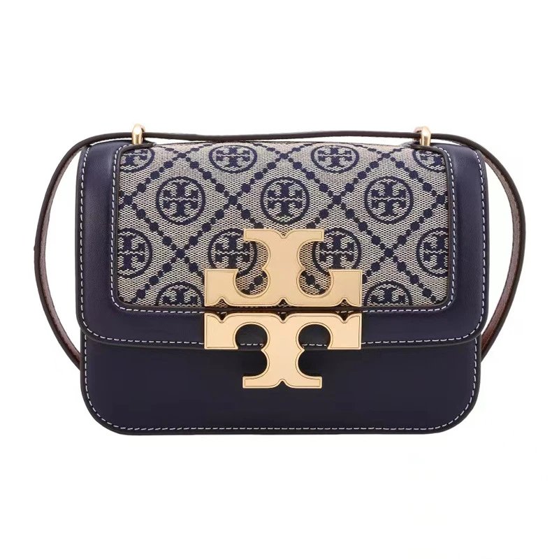Tory Burch Crossbody Bags Double T Logo Pebbled Flap Bag image 5