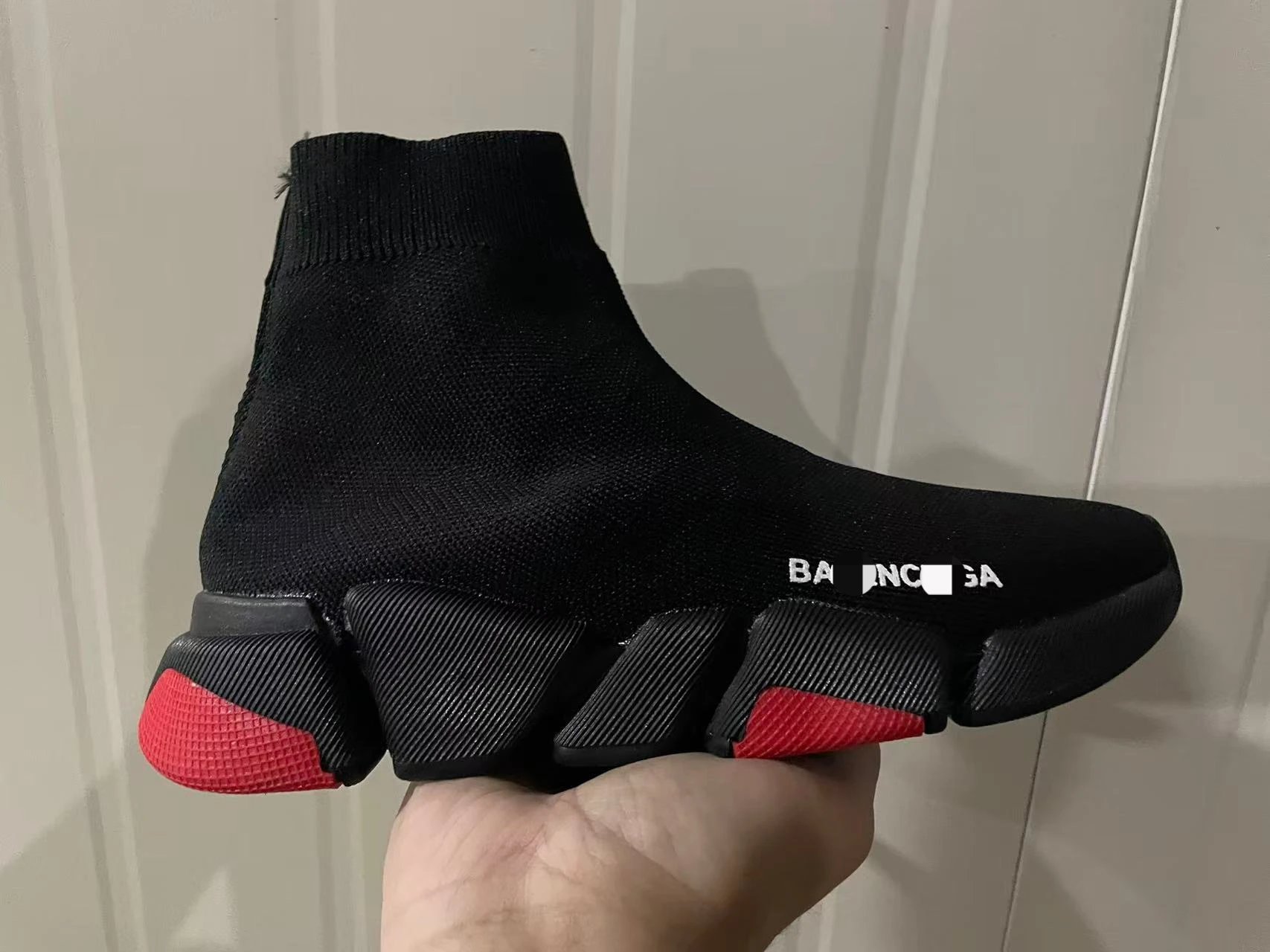 Balenciaga Sneakers High-Top Knit Sock with Chunky Segmented Sole — 21