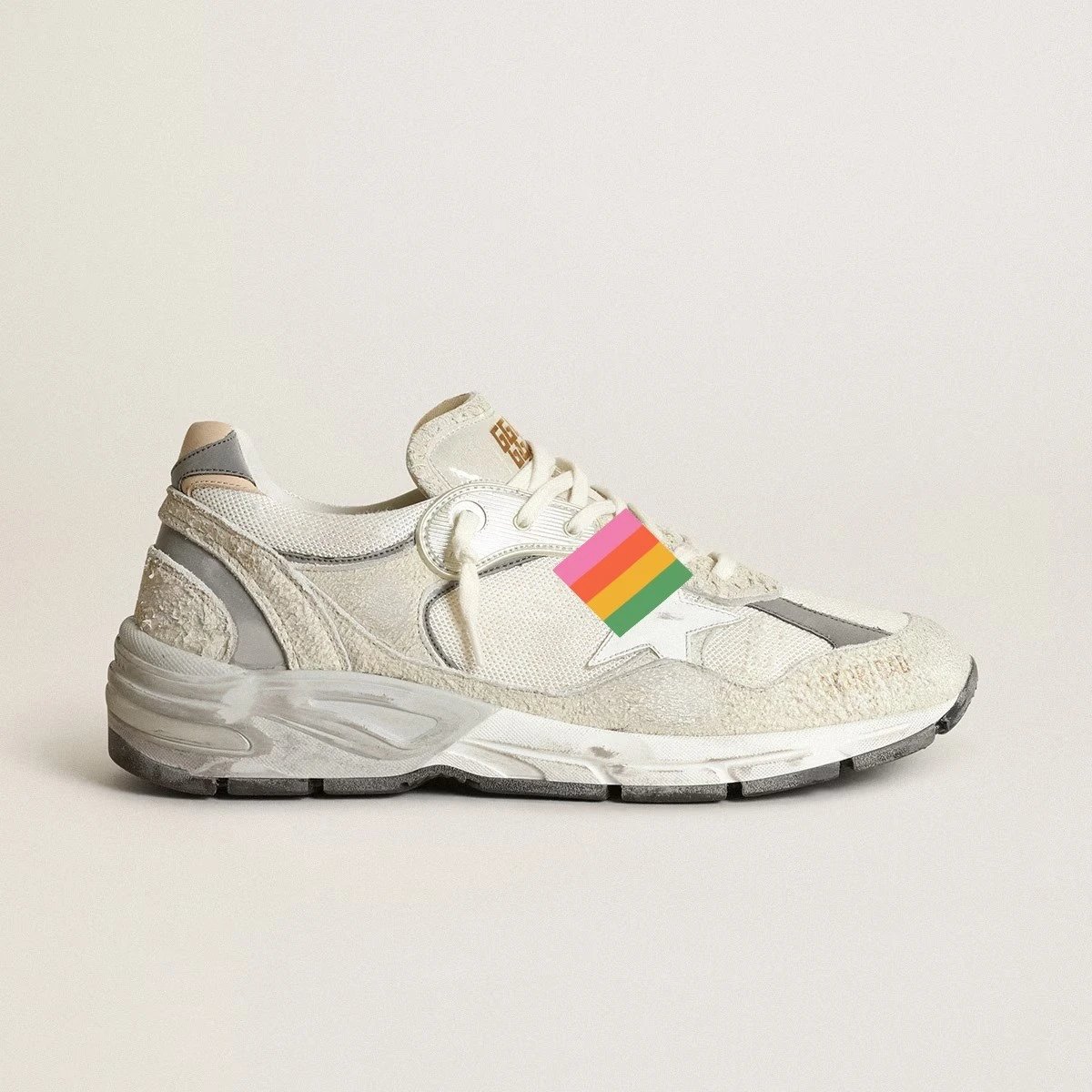 Unbranded Sneakers Distressed star-appliqué chunky — 3