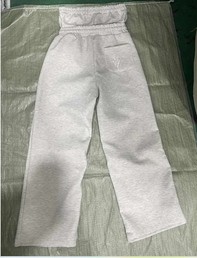 Palm Angels Trousers Double-waistband wide-leg sweatpants with star embroidery product detail image 25