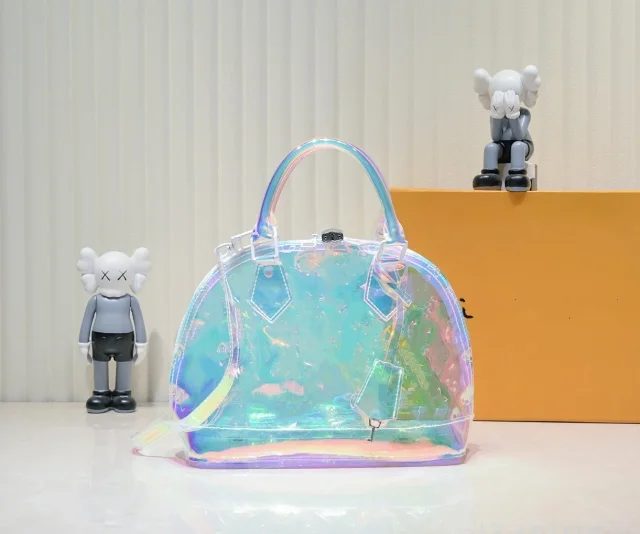 Louis Vuitton Handbags Transparent iridescent monogram top-handle handbag with shoulder strap product detail image 9