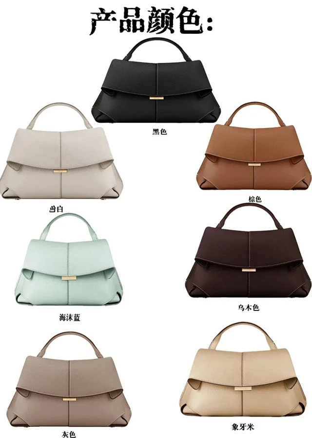 Polène Handbags Top-handle flap bag with pleated side panels product detail image 2