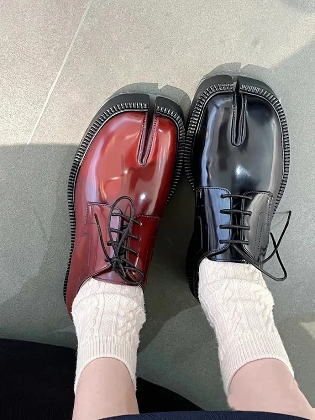 Unbranded Casual Shoes Split-Toe Patent Loafers and Lace-Up product detail image 1