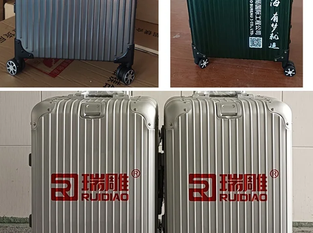 Unbranded Travel Bags Hard-shell ribbed spinner trolley suitcase product detail image 8