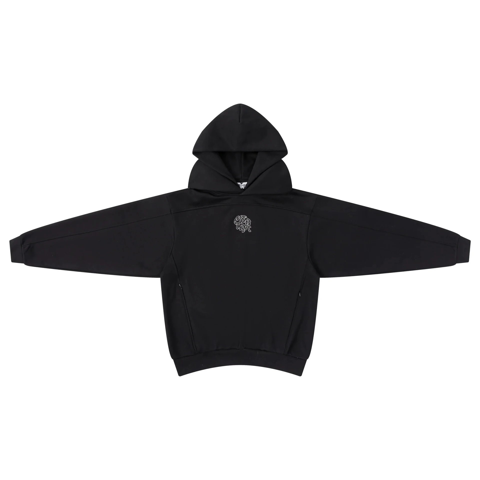 Unbranded Shorts Embroidered Letter Sweat with Contrast Pocket Inserts — ME double-layer hooded sweatshirt/black