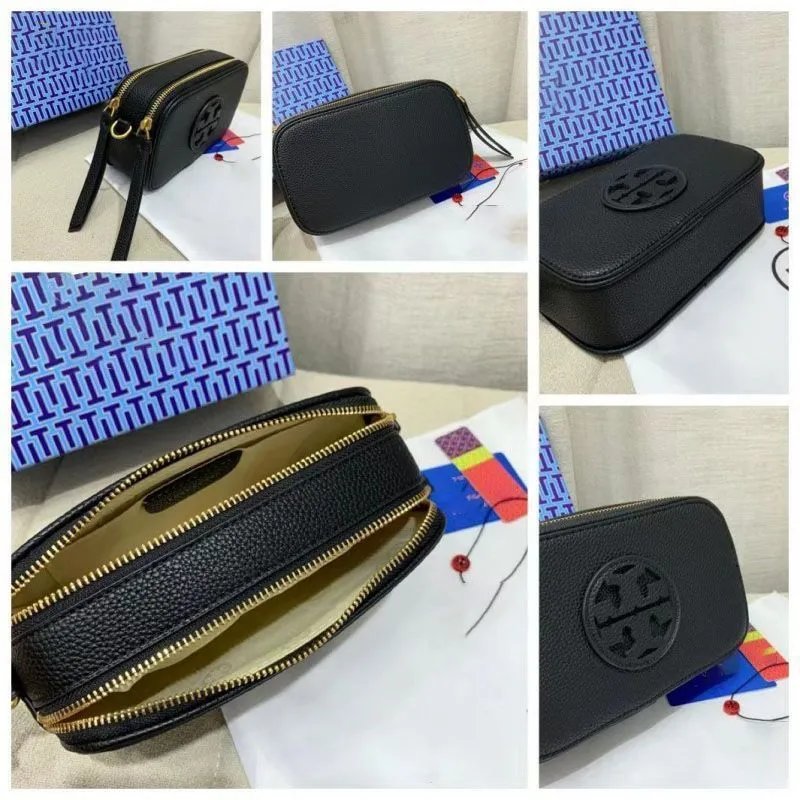 Tory Burch Crossbody Bags Small double-zip logo camera bag with adjustable wide strap image 4