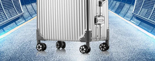 Unbranded Travel Bags Hard-shell ribbed spinner trolley suitcase product detail image 17