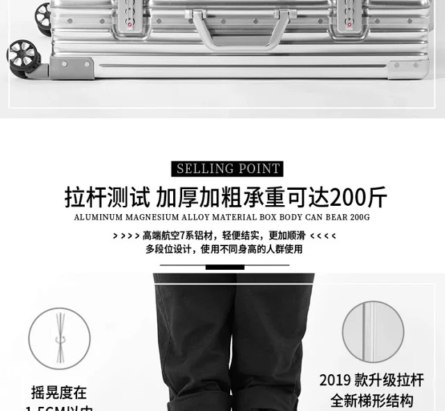 Unbranded Travel Bags Hard-shell ribbed spinner trolley suitcase product detail image 30