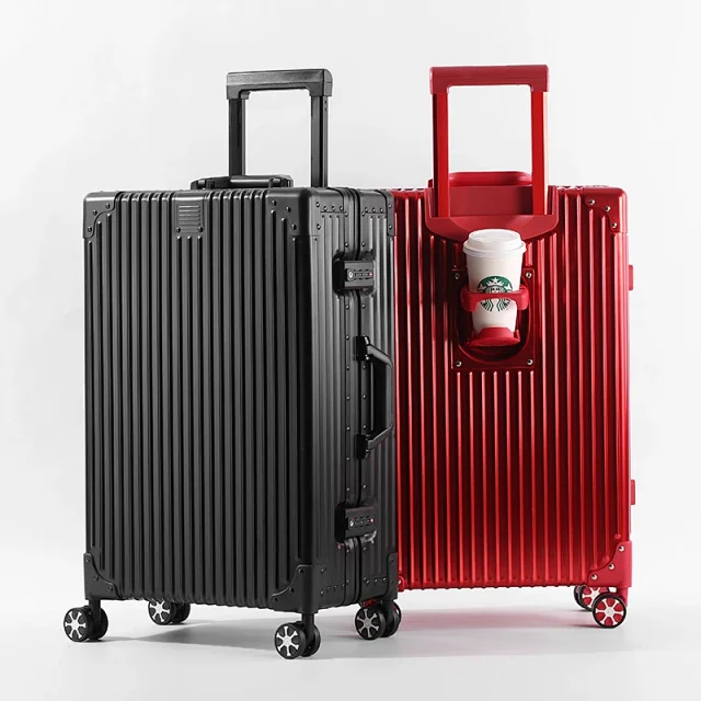 Unbranded Travel Bags Hard-shell ribbed spinner trolley suitcase product detail image 34