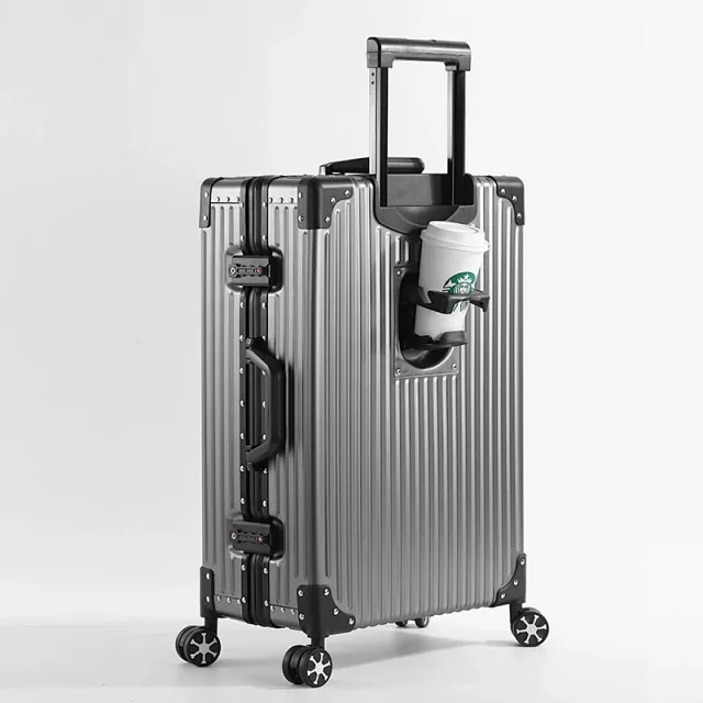 Unbranded Travel Bags Hard-shell ribbed spinner trolley suitcase product detail image 39
