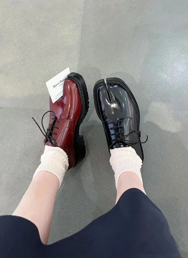 Unbranded Casual Shoes Split-Toe Patent Loafers and Lace-Up product detail image 2