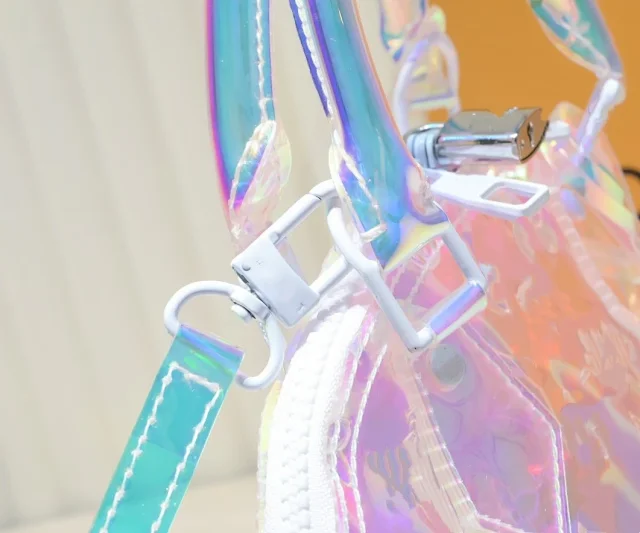 Louis Vuitton Handbags Transparent iridescent monogram top-handle handbag with shoulder strap product detail image 12