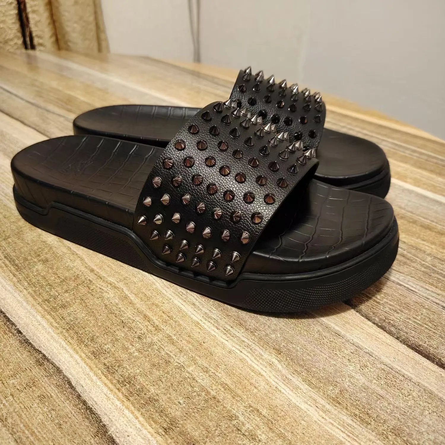 Christian Louboutin Slippers Spiked slide and thong — 10