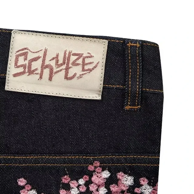 Unbranded Jeans Wide-Leg Floral Embroidered product detail image 10