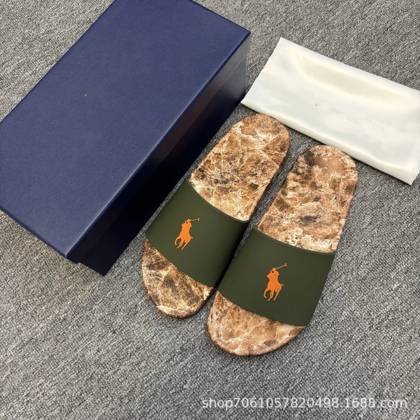 Unbranded Sandals Camouflage Footbed Slide — 7