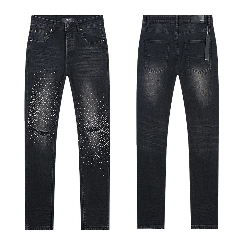 PURPLE BRAND Jeans Distressed and paint-splatter denim — AM342