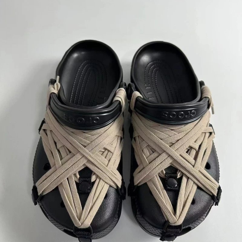 Crocs Sandals Woven Strap — Khaki