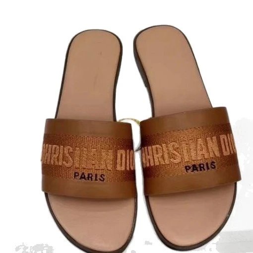 Christian Dior Sandals Flat slide with embroidered logo strap image 5
