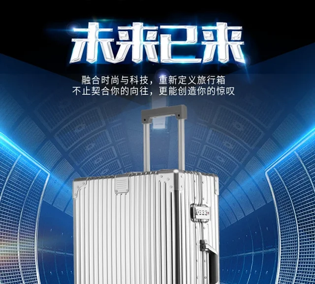 Unbranded Travel Bags Hard-shell ribbed spinner trolley suitcase product detail image 16