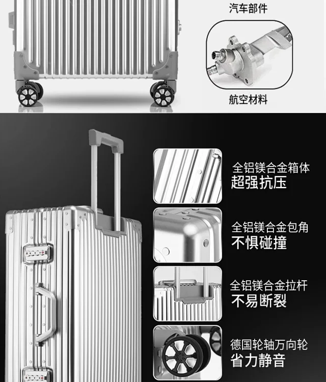 Unbranded Travel Bags Hard-shell ribbed spinner trolley suitcase product detail image 25