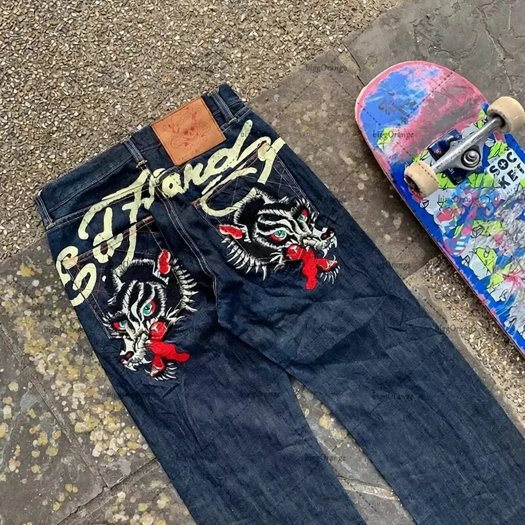 Ed Hardy Jeans Graphic-Print Loose-Fit — N55 blue