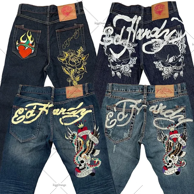 Ed Hardy Jeans Graphic-Print Loose-Fit product detail image 3