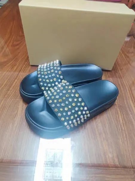 Christian Louboutin Slippers Spiked slide and thong — 1